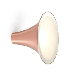 Online Sirens Væglampe Ø21 m. frosted glas og spejlkant, Kobber Kobberlamper