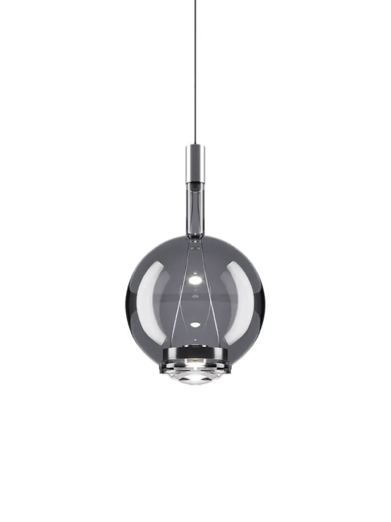 Clearance Sky-Fall Round medium pendel, smoke Glas Lamper|Hængelamper