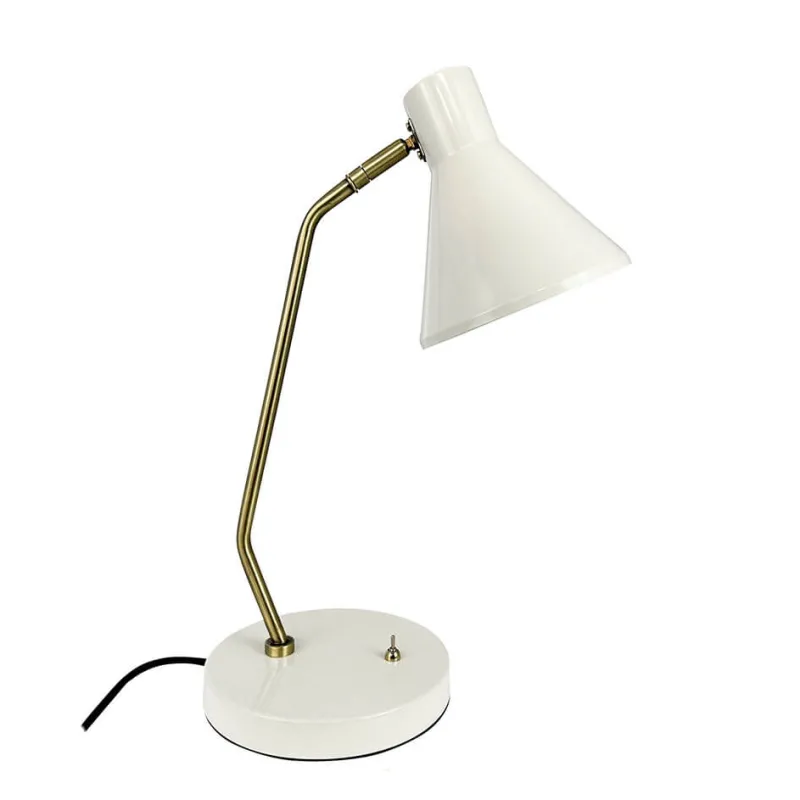 Outlet Sleep bordlampe, kit hvid Messinglamper|Hvide Lamper