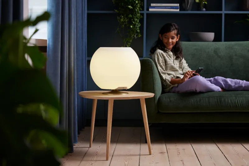 Outlet Sphere LED lampe m/højtaler & drinks køler, børstet sølv Transportable Lamper|Terrasselamper