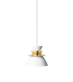 Hot Sundowner pendel 175, messing/hvid Messinglamper|Hvide Lamper