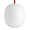 Clearance Superæg 300P pendel, opal/rød ledning Hvide Lamper|Spisebordslamper