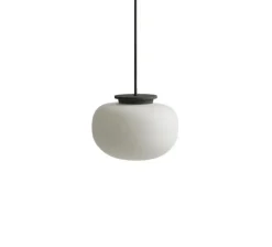 Clearance Supernate pendel Ø13,3, opal/sort Hvide Lamper|Glas Lamper
