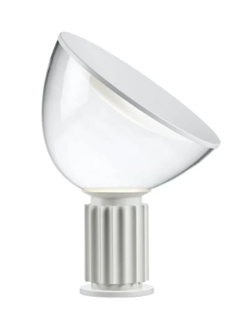 Online Taccia Bordlampe, mat hvid Glas Lamper