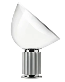 Hot Taccia Bordlampe, silver Glas Lamper