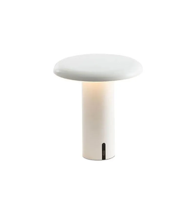 New Takku bordlampe / batterilampe, lakeret hvid Hvide Lamper|Transportable Lamper