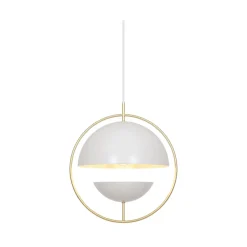 Online Tavia pendel, messing/hvid Messinglamper|Hvide Lamper
