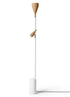 Sale Timber Floor gulvlampe base og stang, hvid Lamper I Træ|Standerlamper