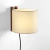 Best TMM Corto væglampe, valnød/beige m/ledning Lamper I Træ|Stue Lamper
