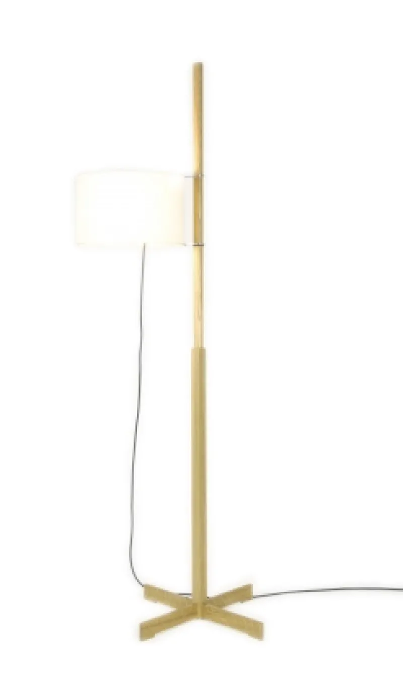 Discount TMM gulvlampe, eg/hvid Lamper I Træ|Standerlamper