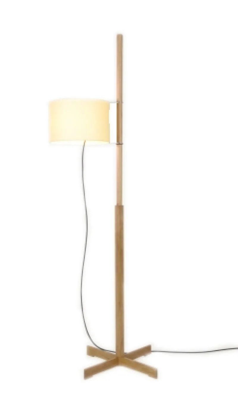 Hot TMM gulvlampe, kirsebær/beige Lamper I Træ|Standerlamper