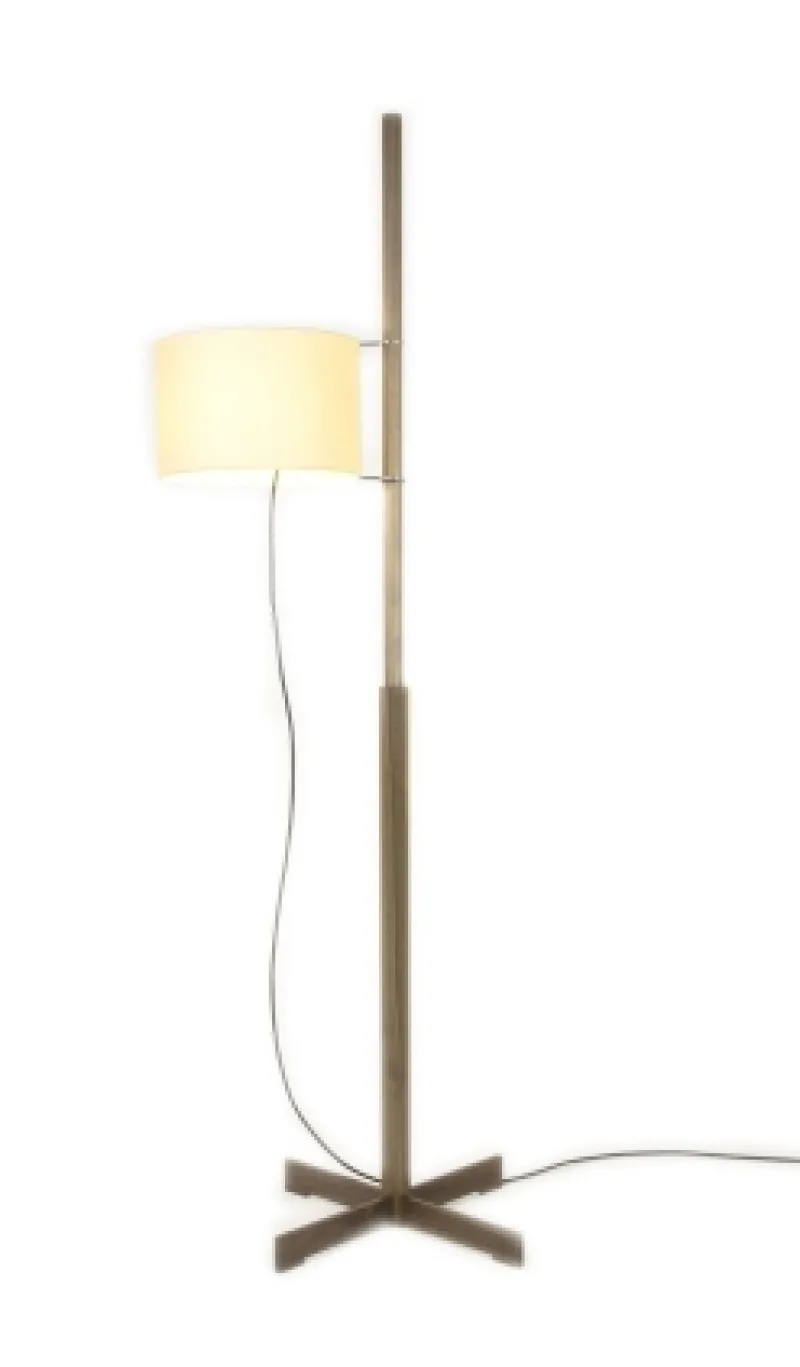 Hot TMM gulvlampe, valnød/beige Lamper I Træ|Standerlamper