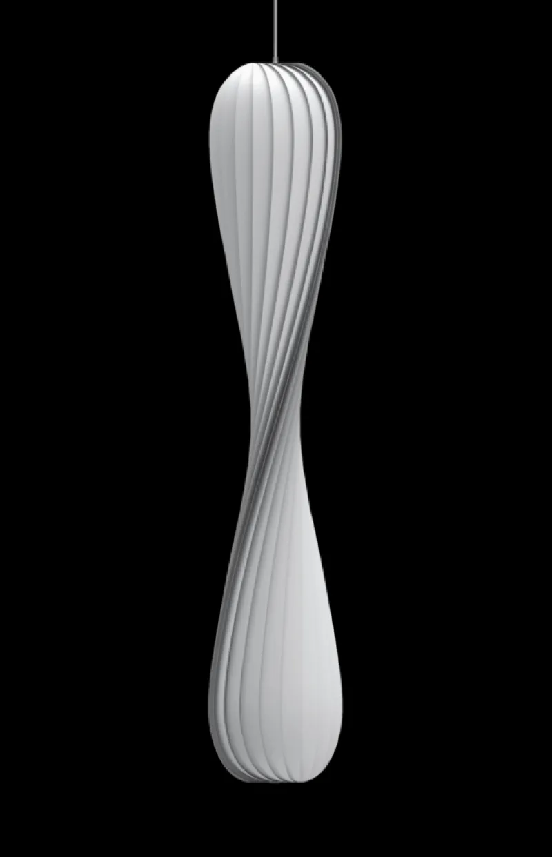 TR7 pendel, PC Nonwoven/hvid, 25 x 145 cm Hvide Lamper|Hængelamper