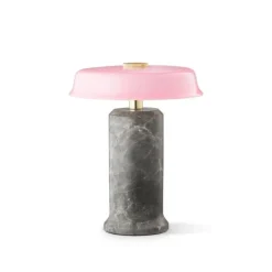 New TRIP no. 2 portable batterilampe / bordlampe, silver/rose Messinglamper|Marmor Lamper