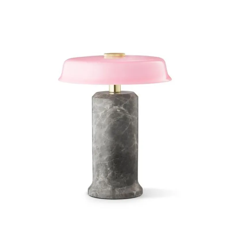 New TRIP no. 2 portable batterilampe / bordlampe, silver/rose Messinglamper|Marmor Lamper