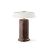 Clearance TRIP no. 2 portable batterilampe / bordlampe, burgundy/opal Messinglamper|Marmor Lamper