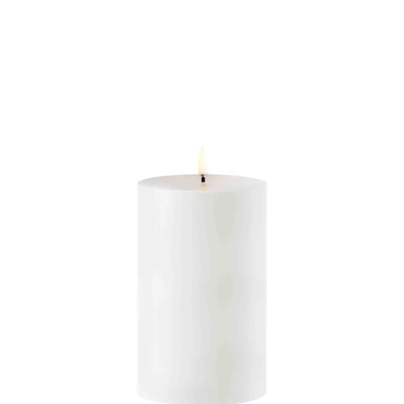 Hot Udendørs LED bloklys, White, 8,4x15 cm Terrasselamper|Led Stearinlys