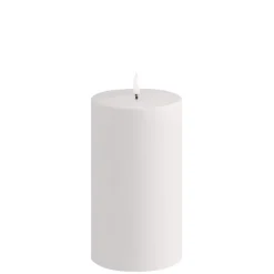 Hot Udendørs LED bloklys, White, 10,1x17,8 cm Terrasselamper|Led Stearinlys