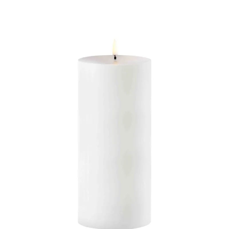 New Udendørs LED bloklys, White, 8,4x20 cm Terrasselamper|Led Stearinlys