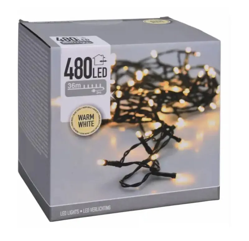 Clearance Udendørs lyskæde med 480 LED-lys Lyskæde Til Udendørs|Terrasselamper