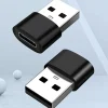 New USB A til USB C adapter, sort Reservedele Til Lamper