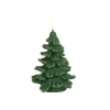 Sale Uyuni LED stearinlys juletræ, olive green, smooth, 9x12 Led Stearinlys