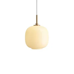 New VL45 Radiohus Ø17,5 pendel, messing/pale yellow Messinglamper|Glas Lamper