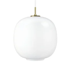 VL45 Radiohus Ø37 pendel, messing/opal Messinglamper|Glas Lamper