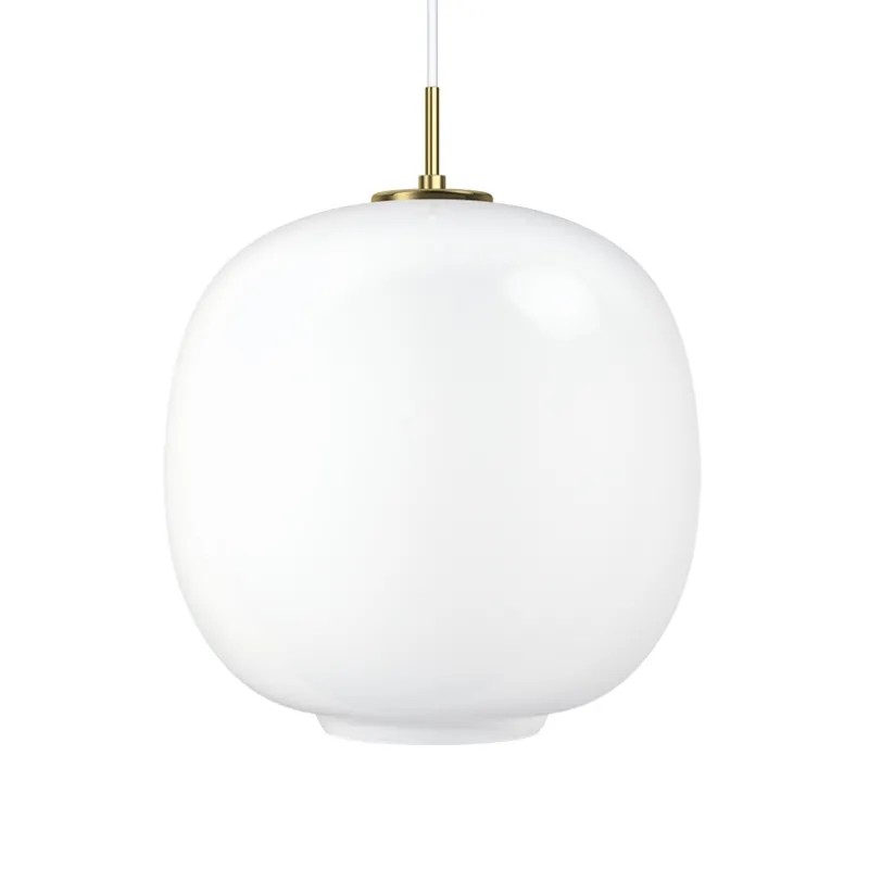 VL45 Radiohus Ø37 pendel, messing/opal Messinglamper|Glas Lamper