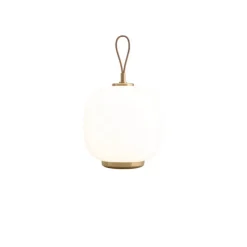Best VL45 Radiohus Portable batteri- / bordlampe, messing/opal Messinglamper|Glas Lamper